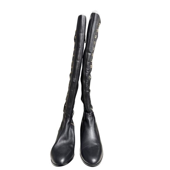 Women’s MICHAEL Michael Kors Black Zip Up Boots Sz 10 BROMLEY Flat Boot NWT - Picture 4 of 7